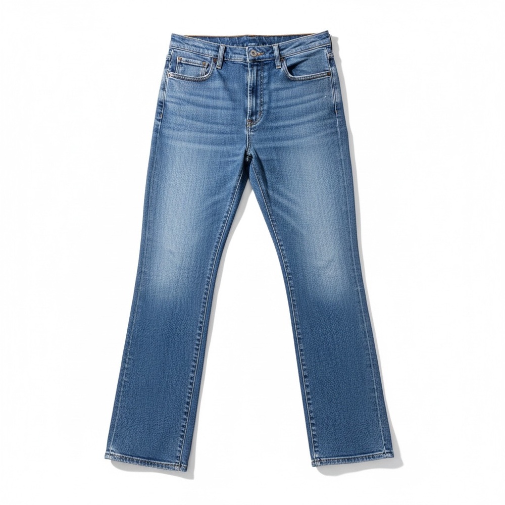 ANTHROPOLOGIE AGOLDE PINCH JEANS MEDIUM BLUE ULTRA HIGH RISE SKINNY LEG DENIM